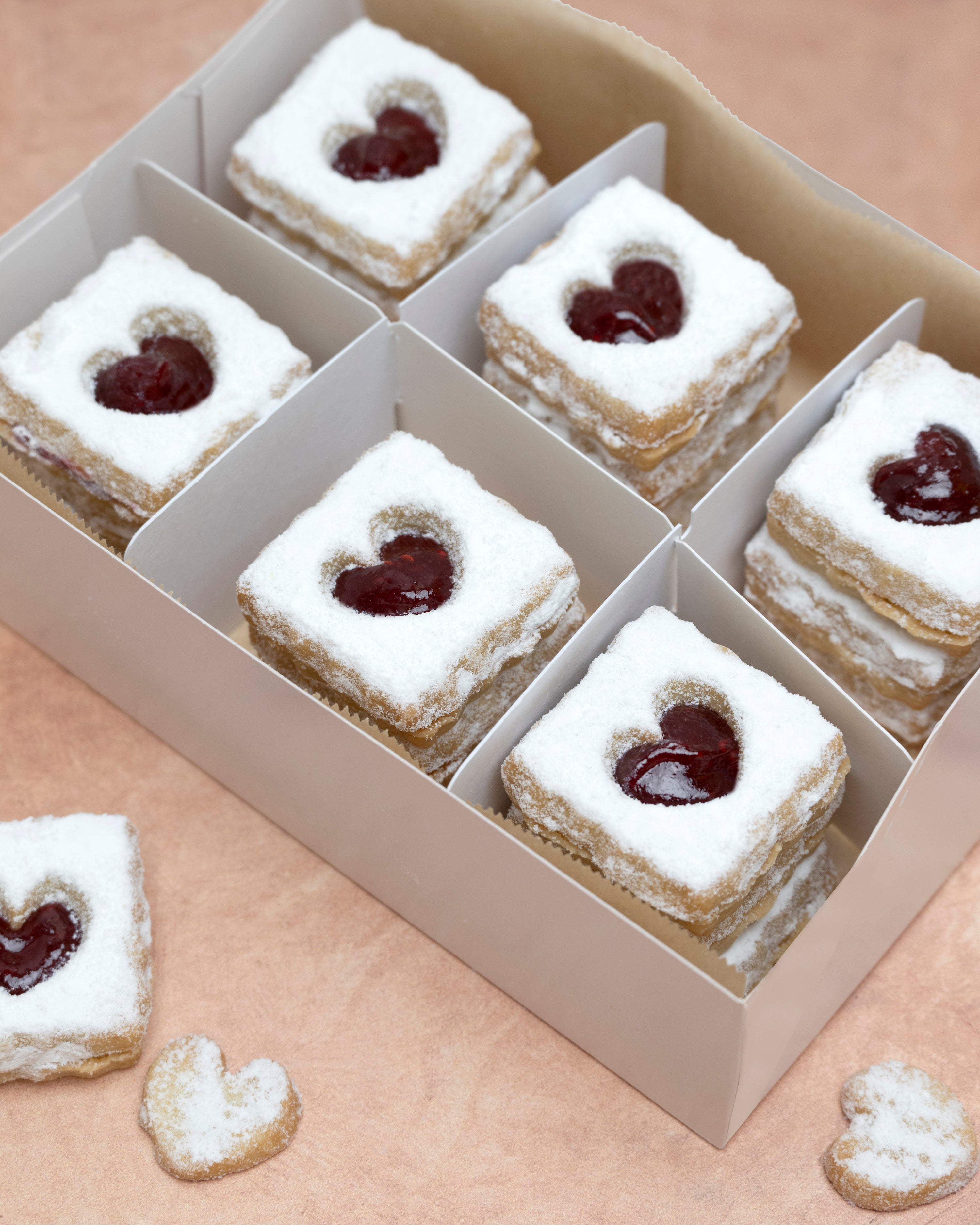 Lemon Raspberry Valentine Linzer Box