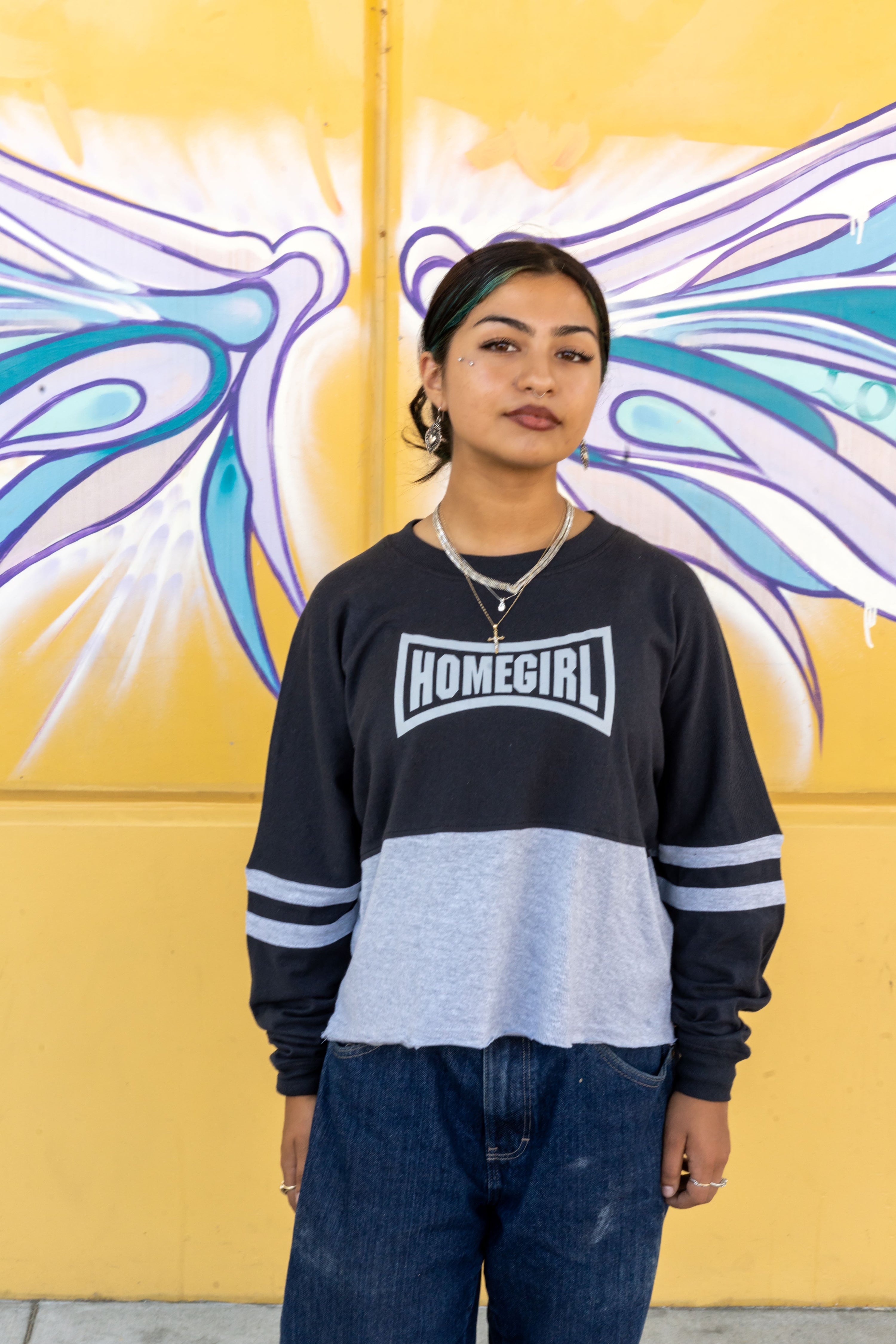 Homegirl Long Sleeve T-Shirt Two Tone