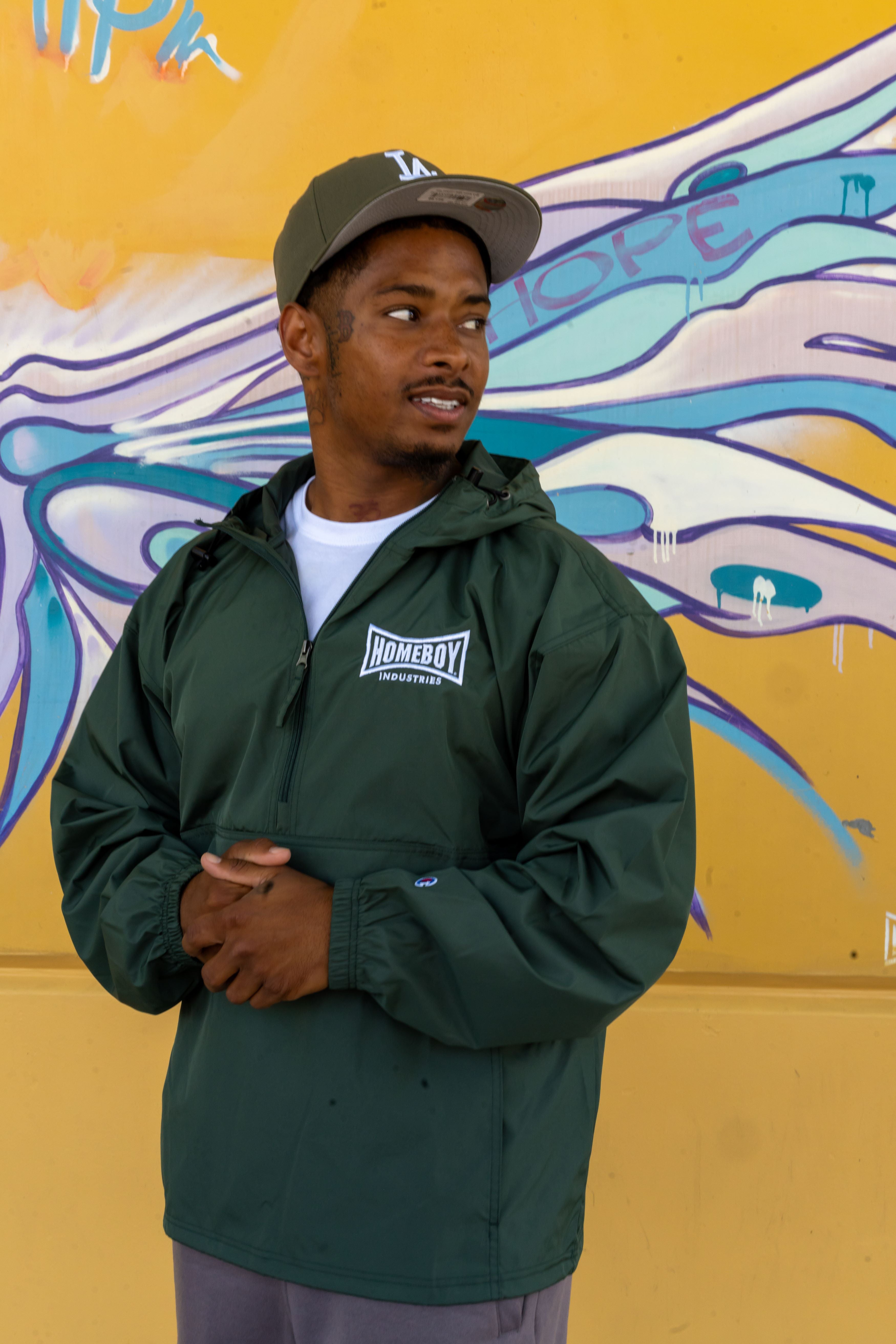 Champion グリーンジャケット Champion Hunter Green Windbreaker – Shop Homeboy